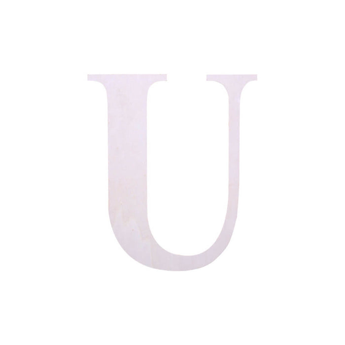 Wood Upercase Serif Letters 7in U