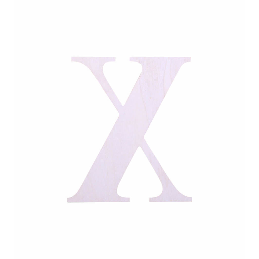 Wood Upercase Serif Letters 7in X