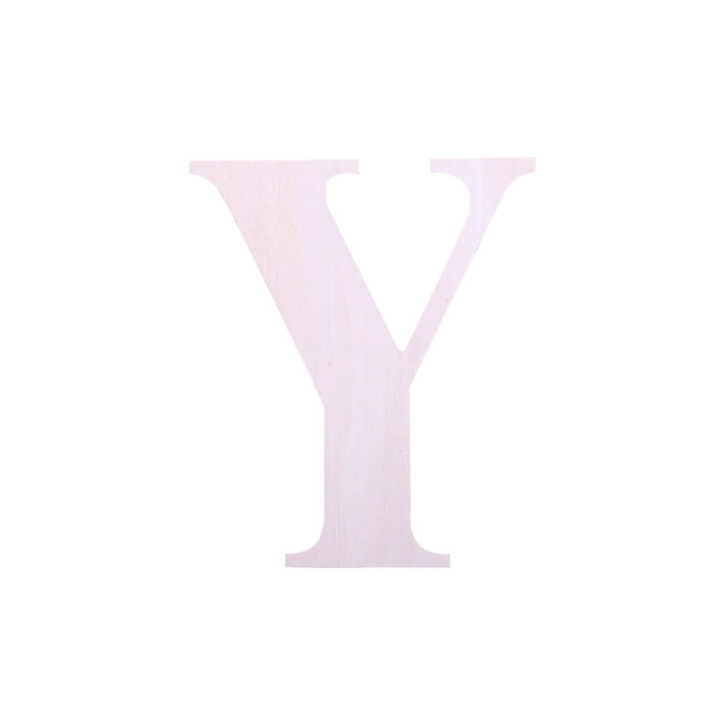 Wood Upercase Serif Letters 7in Y