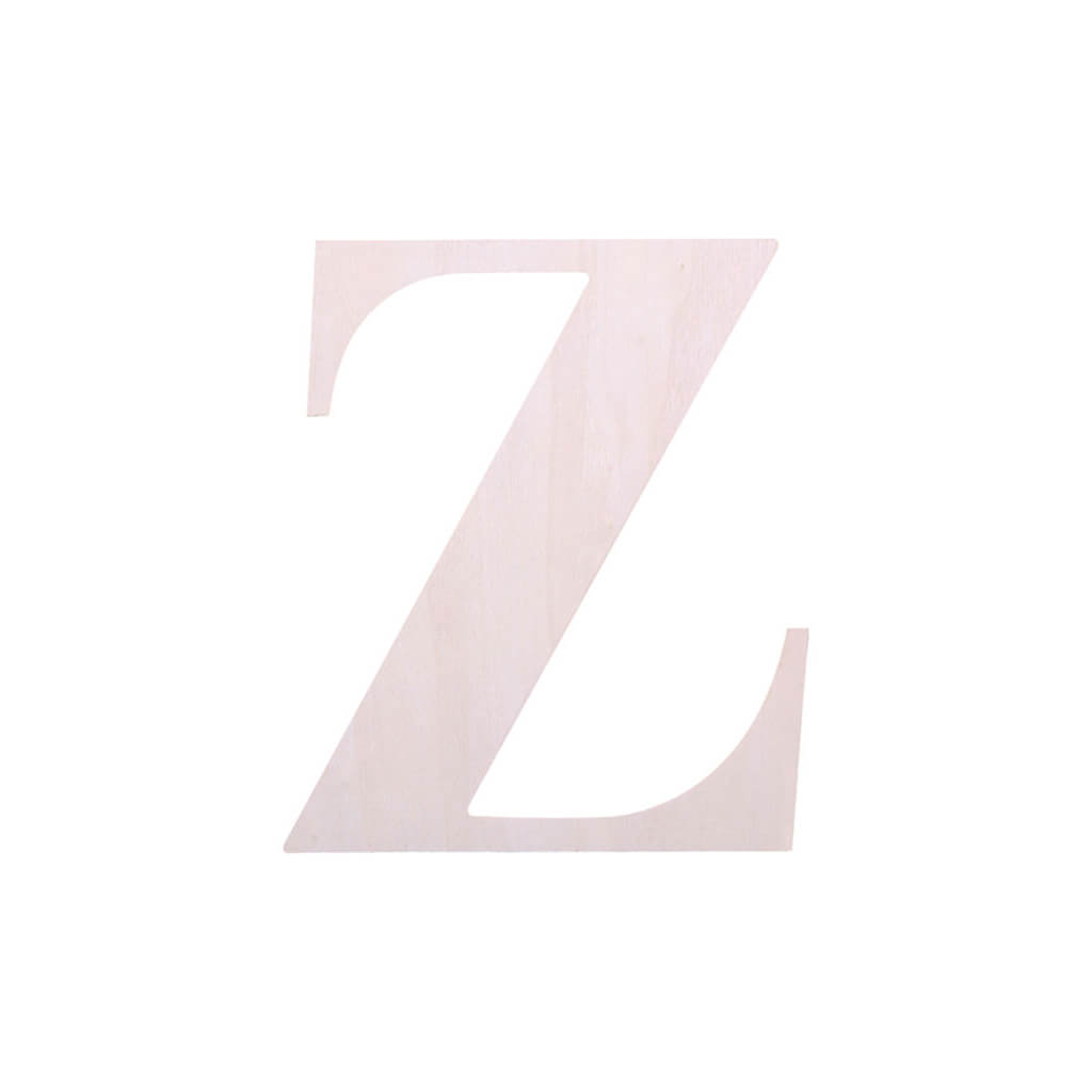 Wood Upercase Serif Letters 7in Z