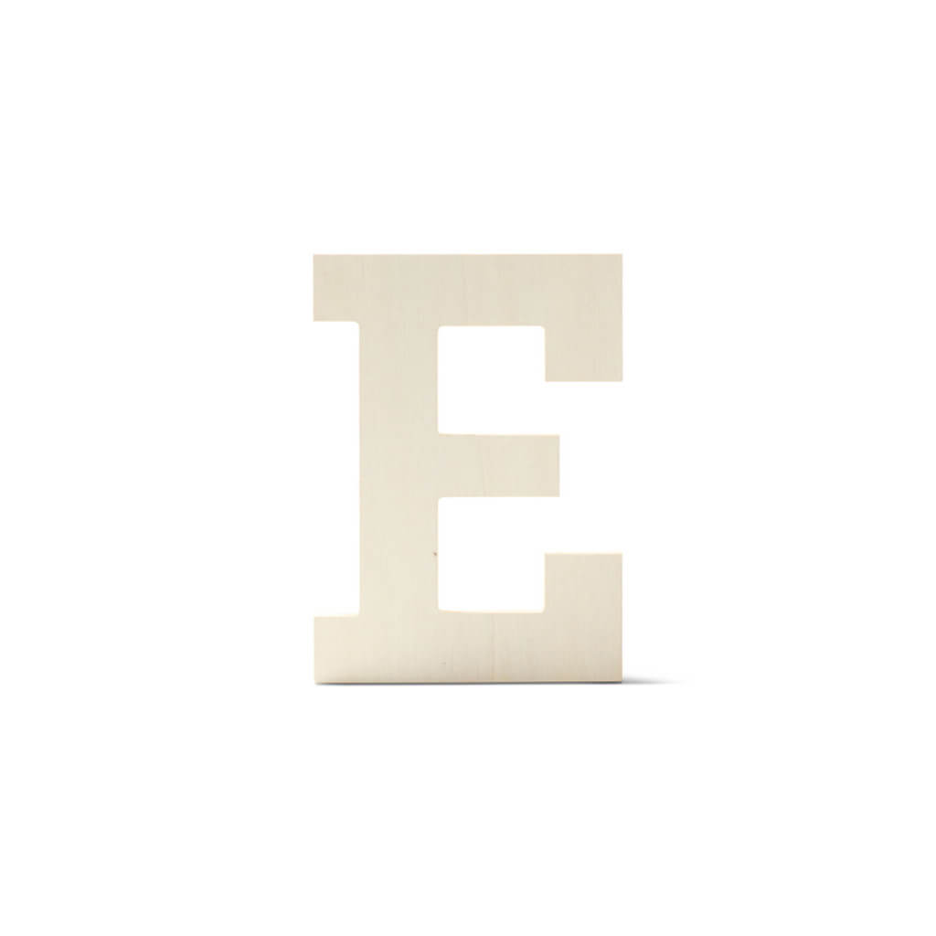 Wood Uppercase Wide Serif Letters E