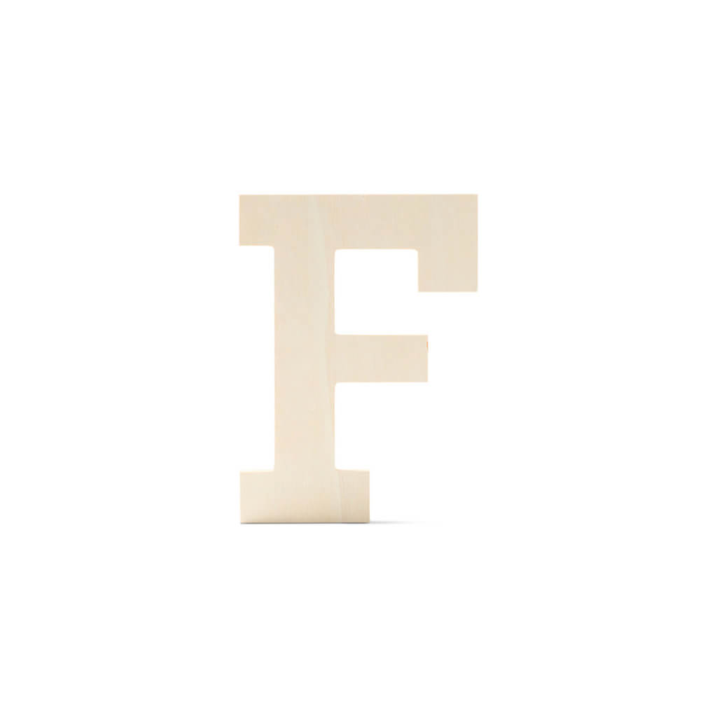 Wood Uppercase Wide Serif Letters F