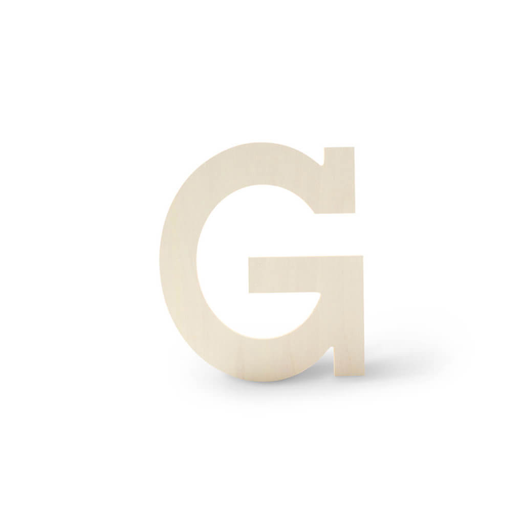Wood Uppercase Wide Serif Letters G