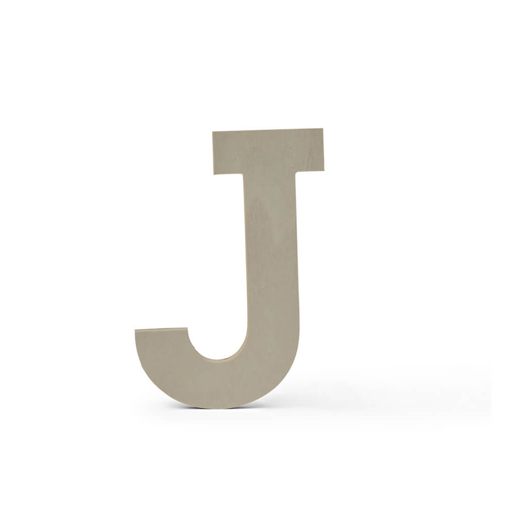 Wood Uppercase Wide Serif Letters J