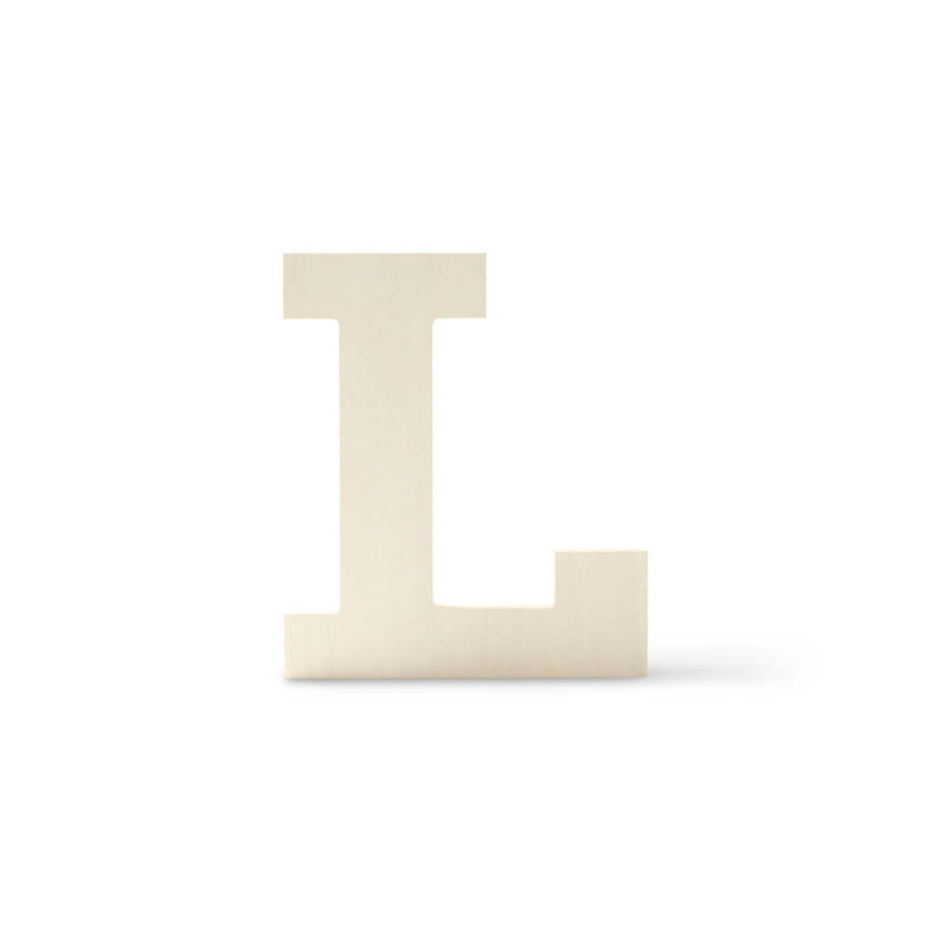 Wood Uppercase Wide Serif Letters L