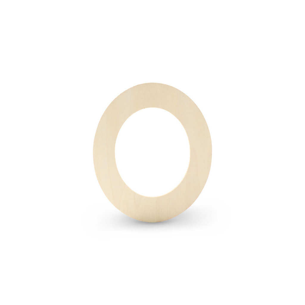 Wide Wood Serif Letter "O" 7in