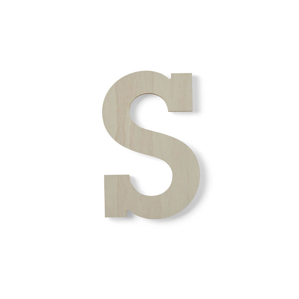 Wood Uppercase Wide Serif Letters S