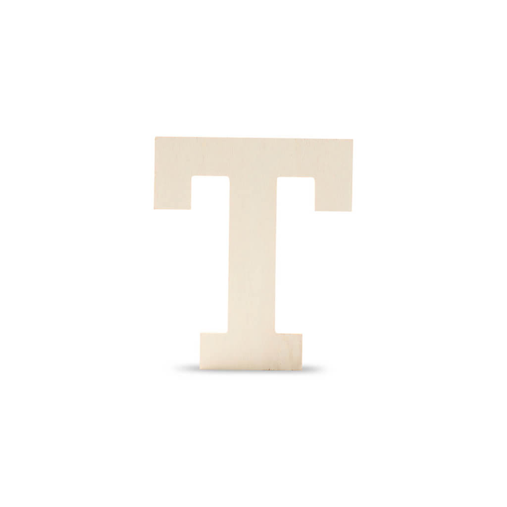Wood Uppercase Wide Serif Letters T