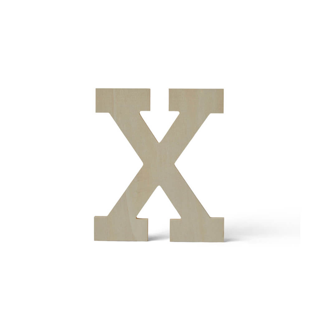 Wood Uppercase Wide Serif Letters X