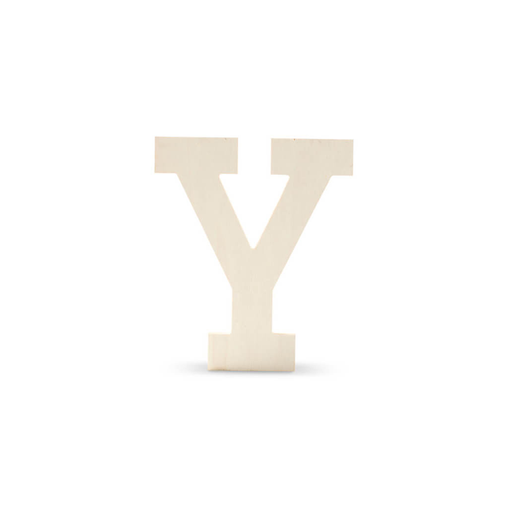 Wood Uppercase Wide Serif Letters Y