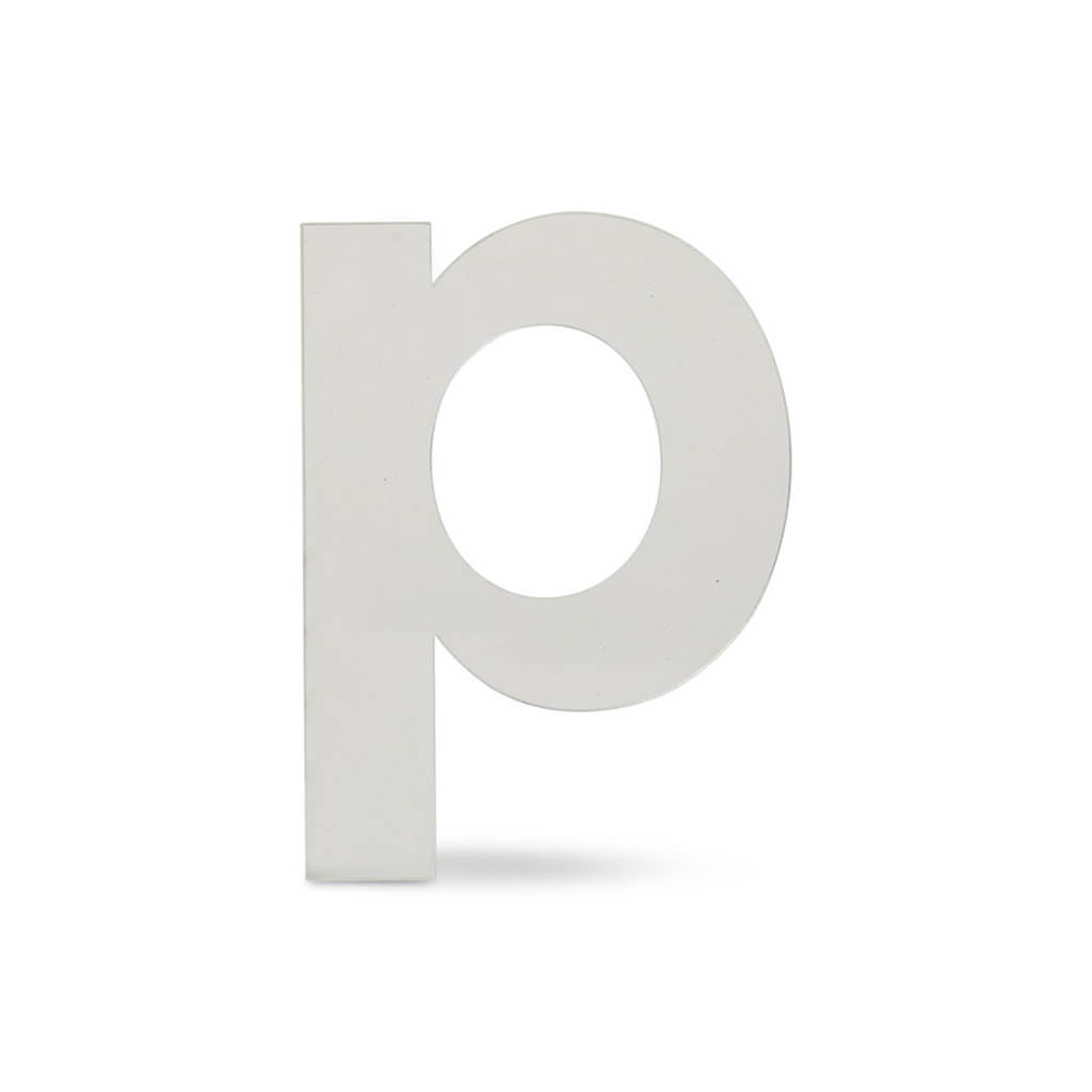 Acrylic Lower Sans Serif Letters P