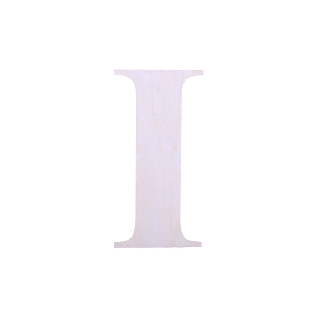 Wooden Upercase Serif 7in I