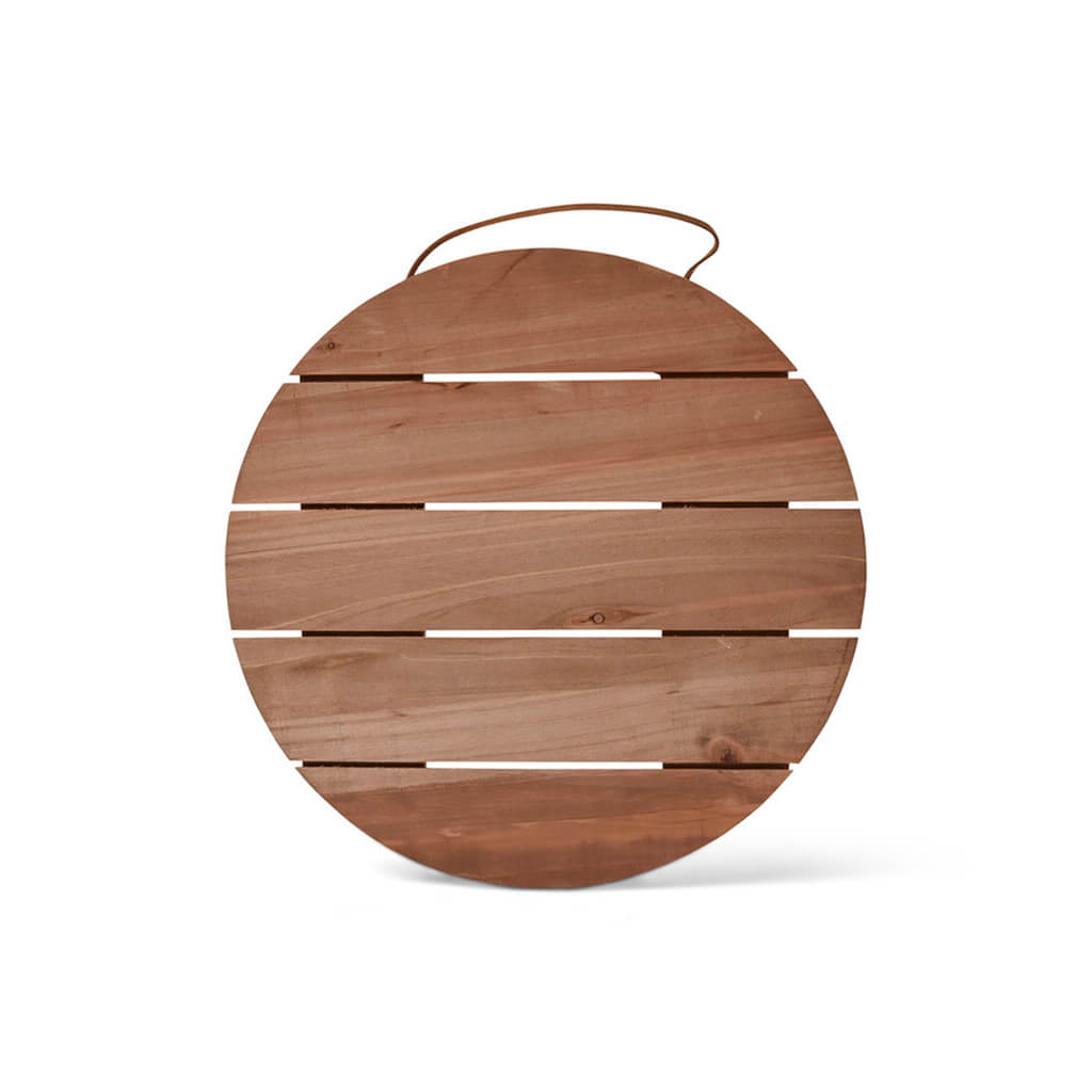 Circle Wooden Pallet Wall Decor 12inx12in - Brown