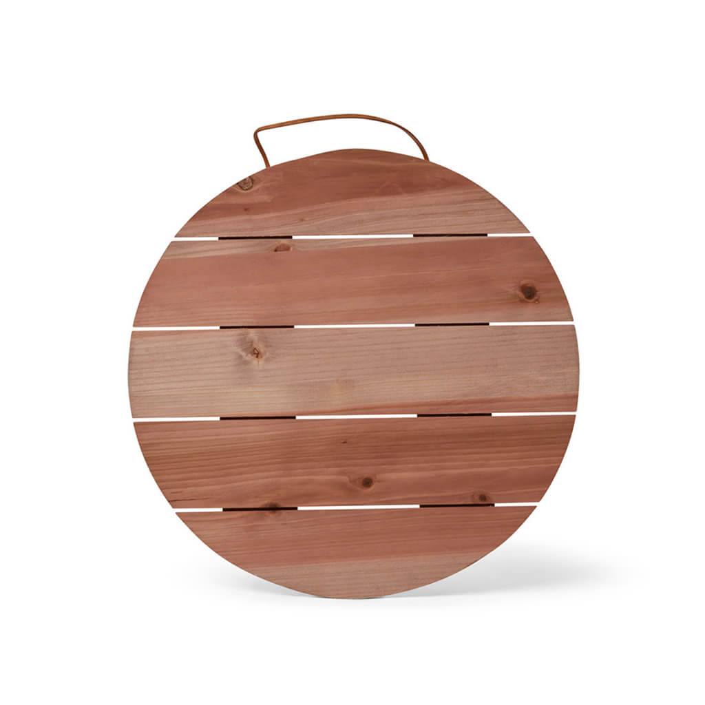 Circle Wooden Pallet Wall Decor 14inx14in - Brown