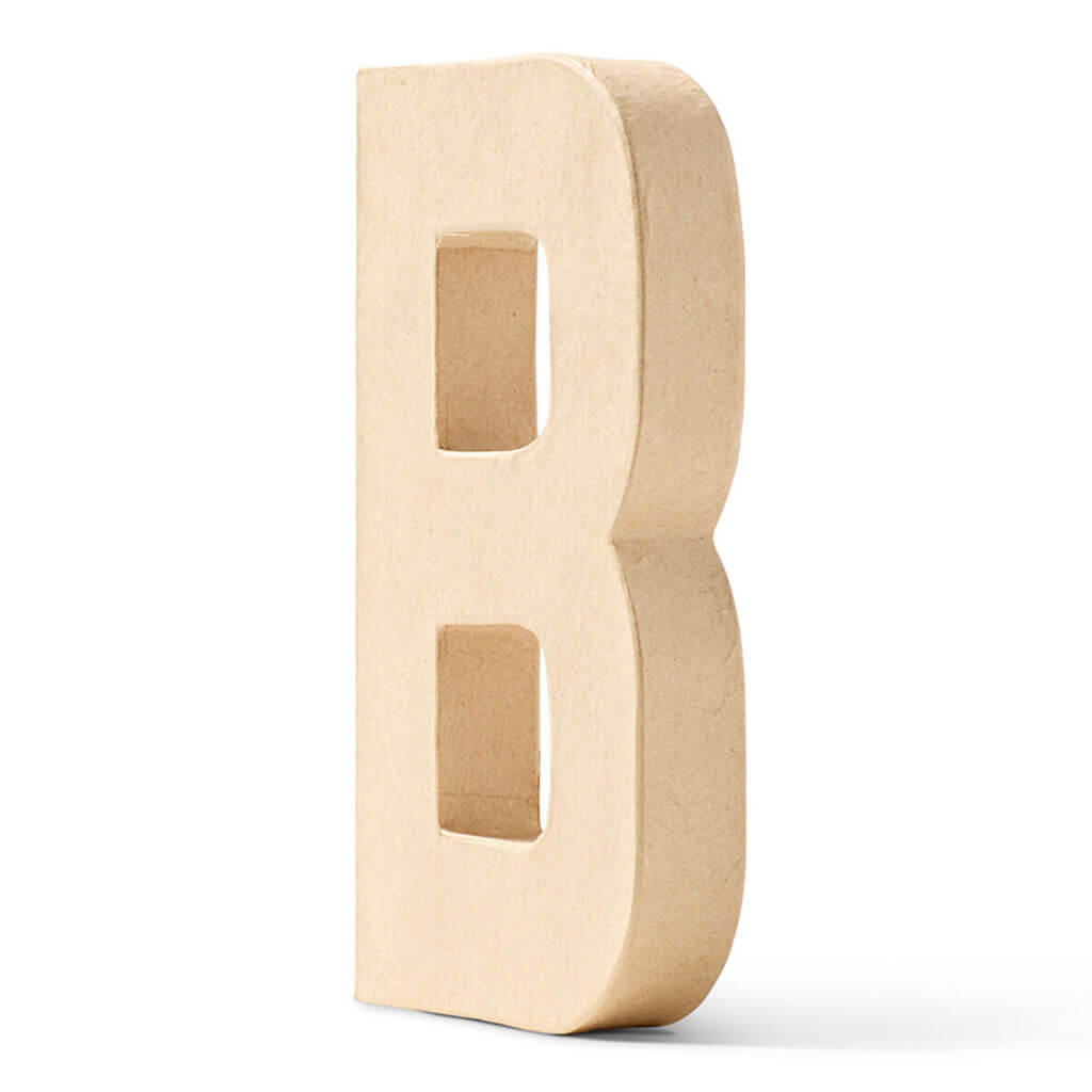 Paper Mache Uppercase Letter 8in B