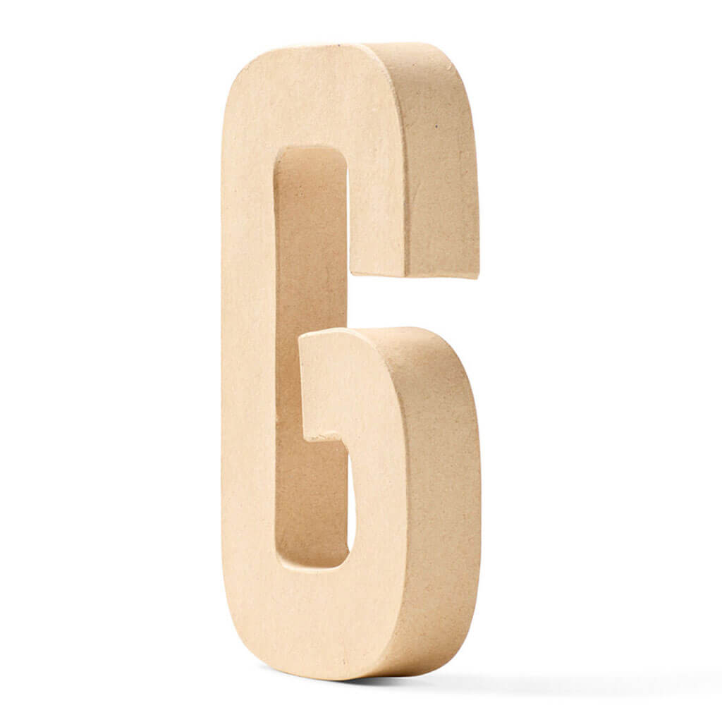 Paper Mache Uppercase Letter 8in G