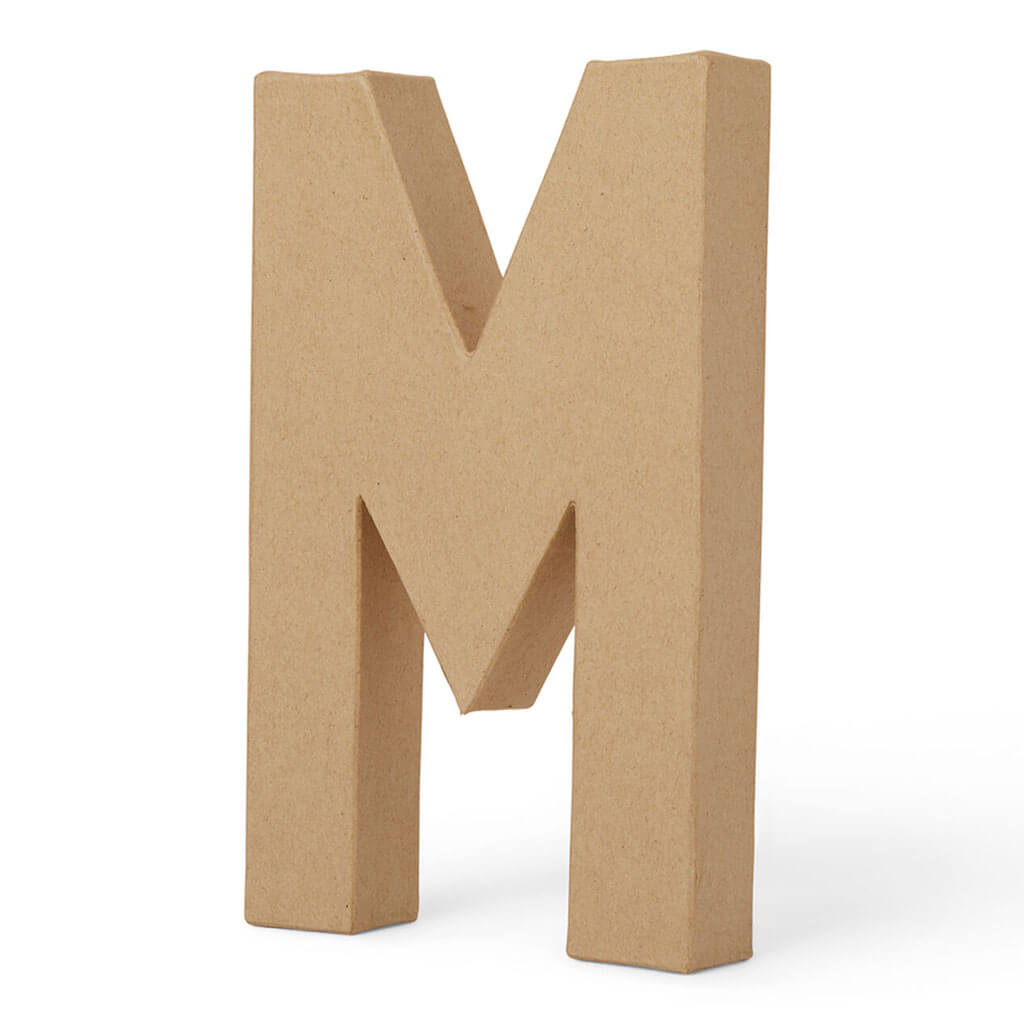 Paper Mache Uppercase Letter 8in M