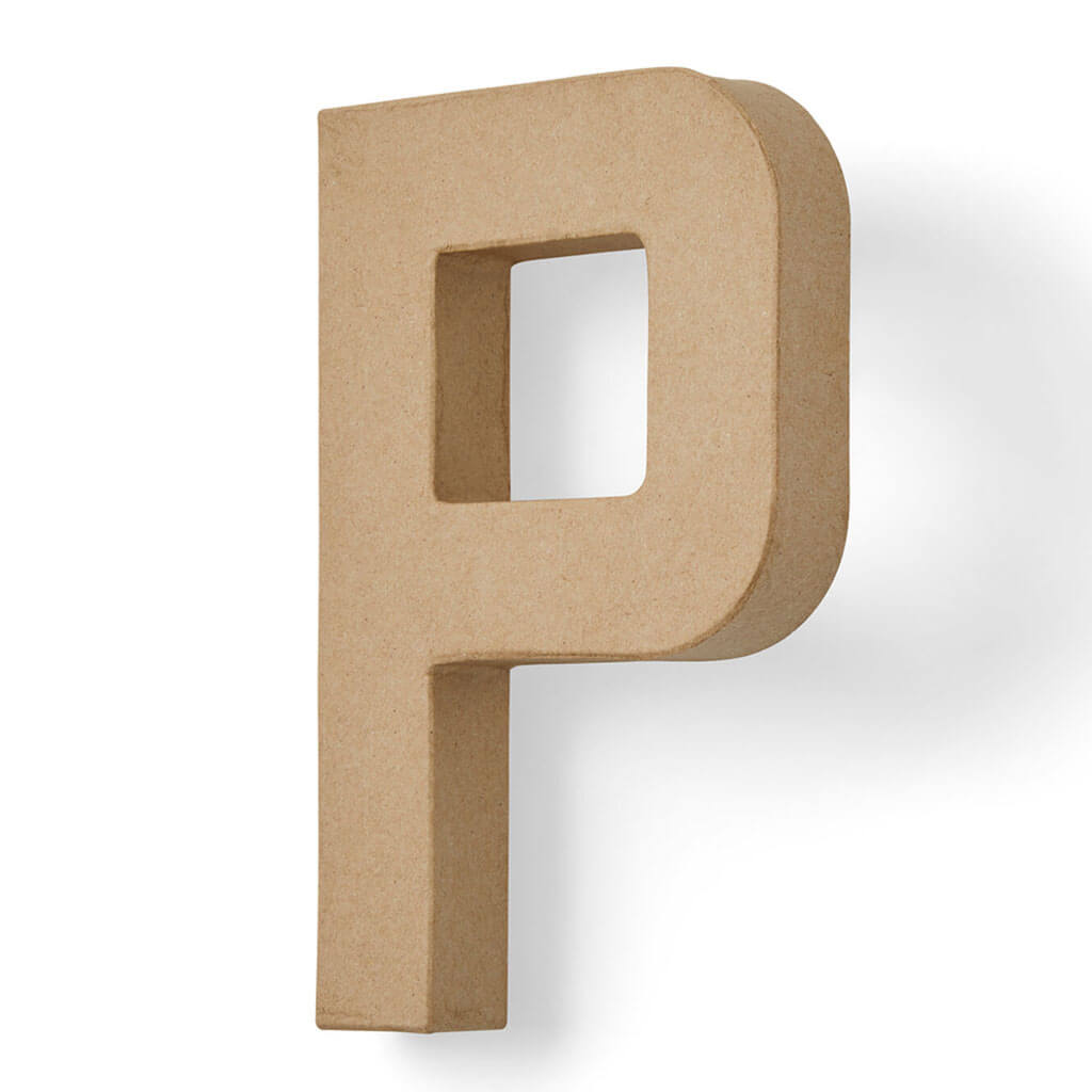 Paper Mache Uppercase Letter 8in P