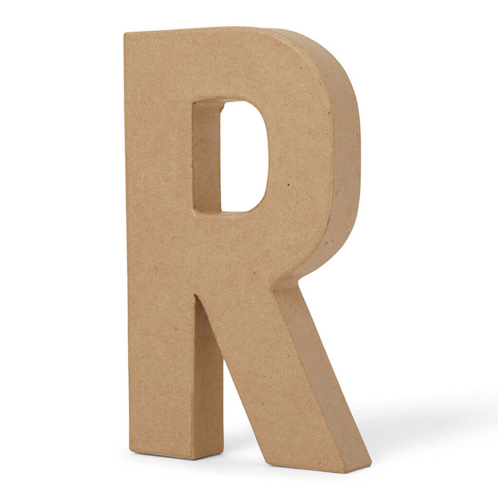 Paper Mache Uppercase Letter 8in R