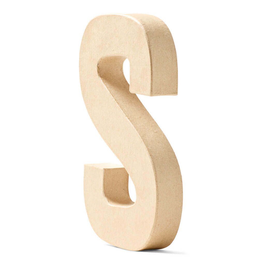 Paper Mache Uppercase Letter 8in S