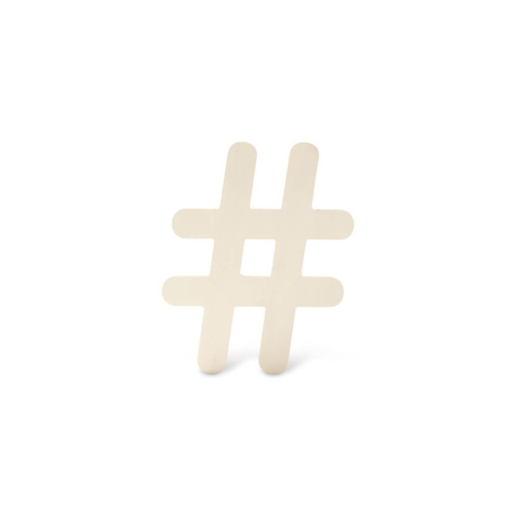 Rounded Sans Serif Hashtag Sign