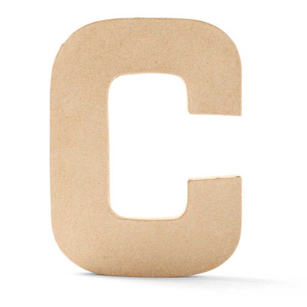 Paper Mache Uppercase Letter 6in C