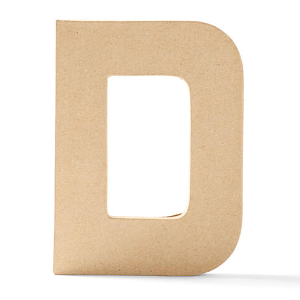Paper Mache Uppercase Letter 6in D