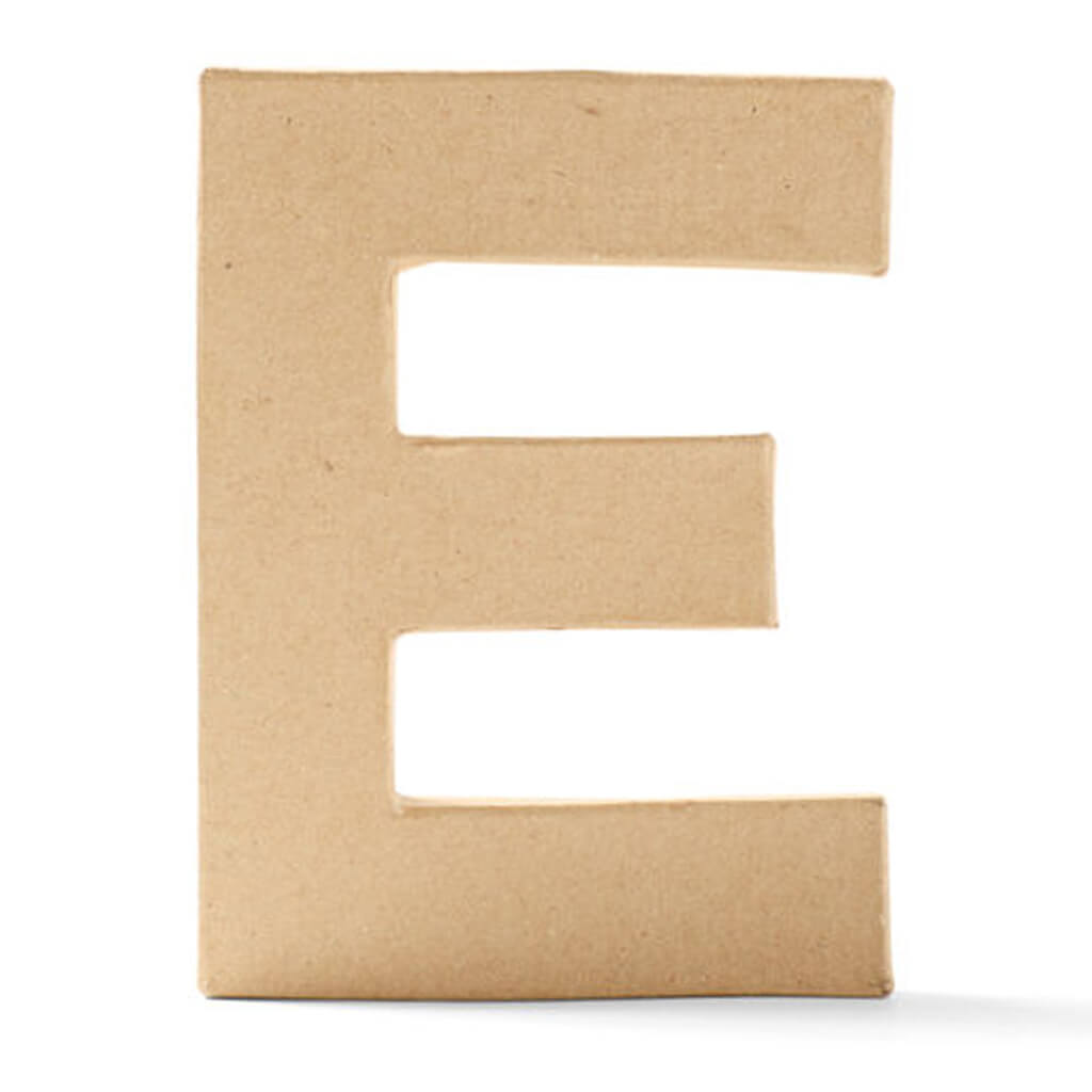 Paper Mache Uppercase Letter 6in E