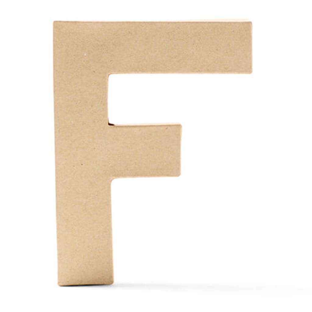 Paper Mache Uppercase Letter 6in F