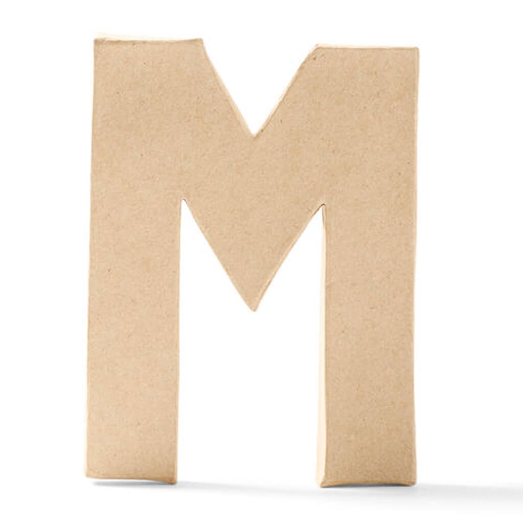 Paper Mache Uppercase Letter 6in M