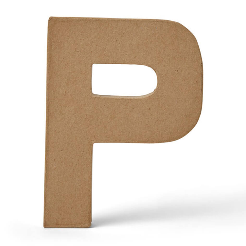 Paper Mache Uppercase Letter 6in P