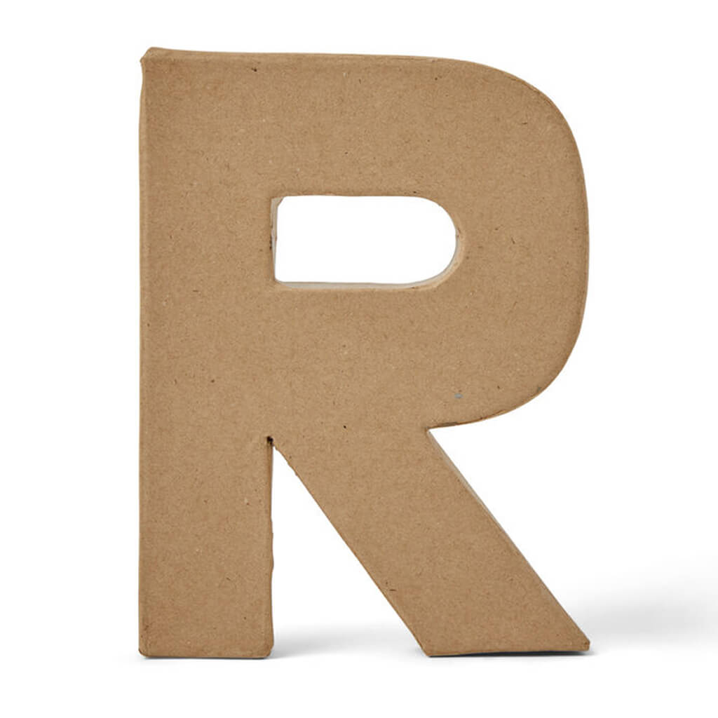 Paper Mache Uppercase Letter 6in R