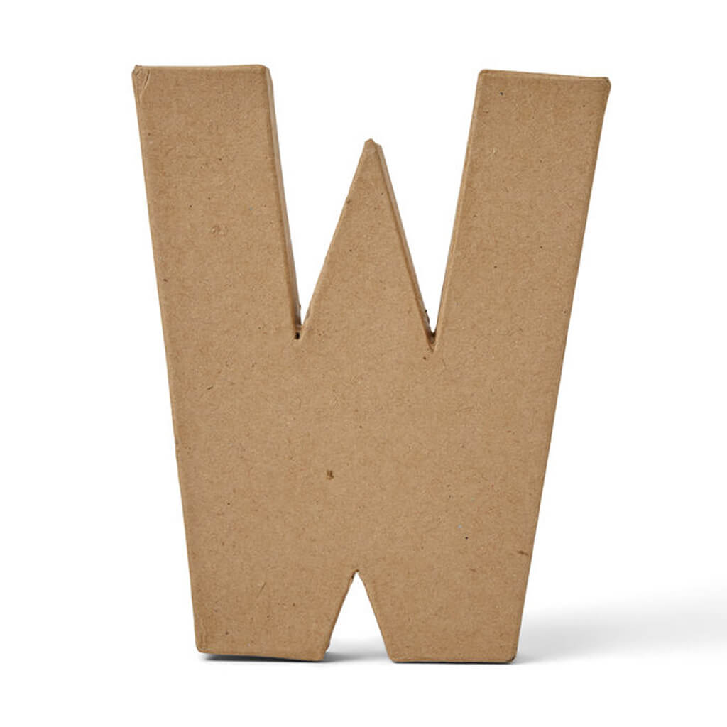 Paper Mache Uppercase Letter 6in W