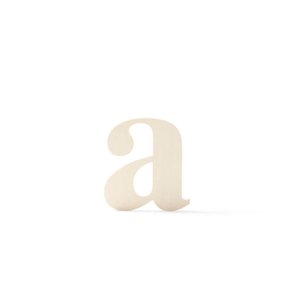 Wooden Lowercase Serif Letter A