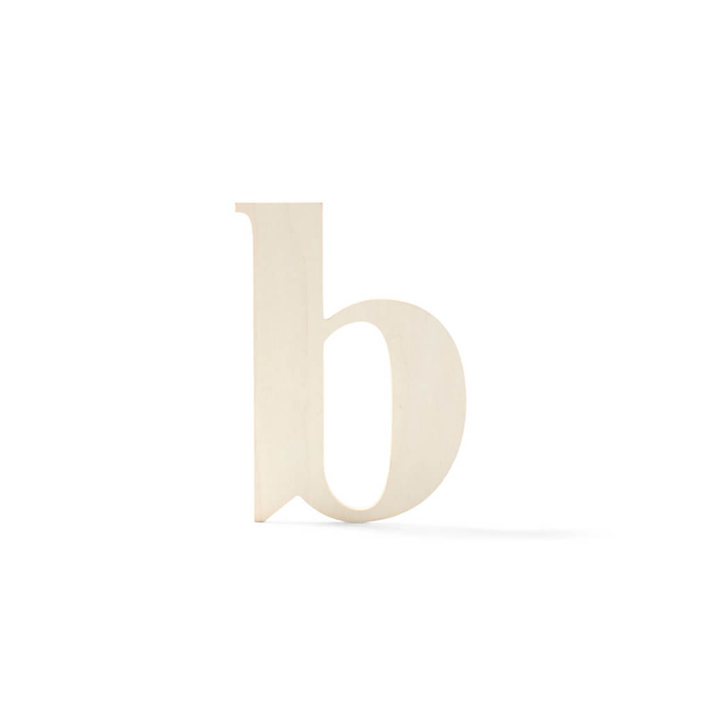 Wooden Lowercase Serif Letter B