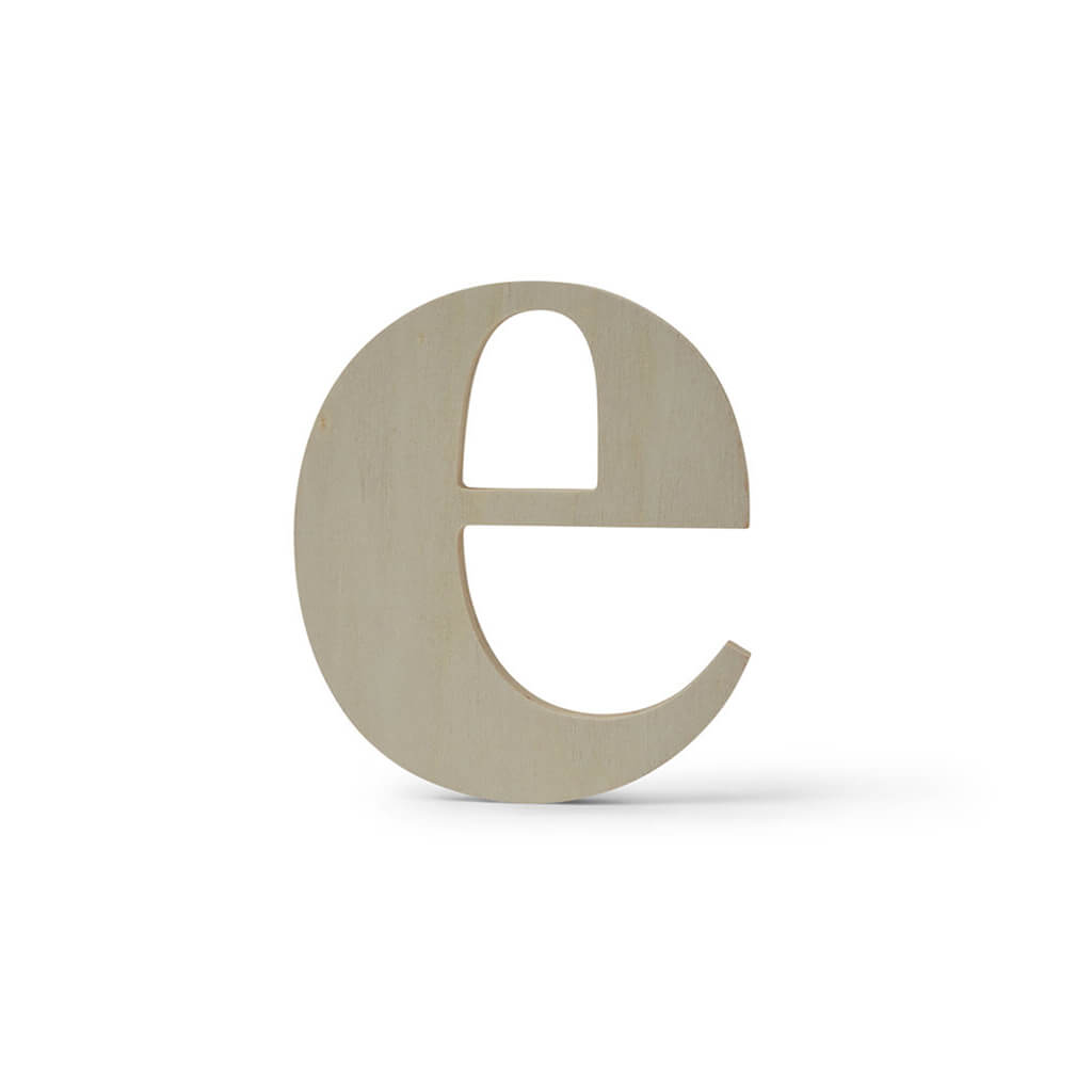 Wooden Lowercase Serif Letter E