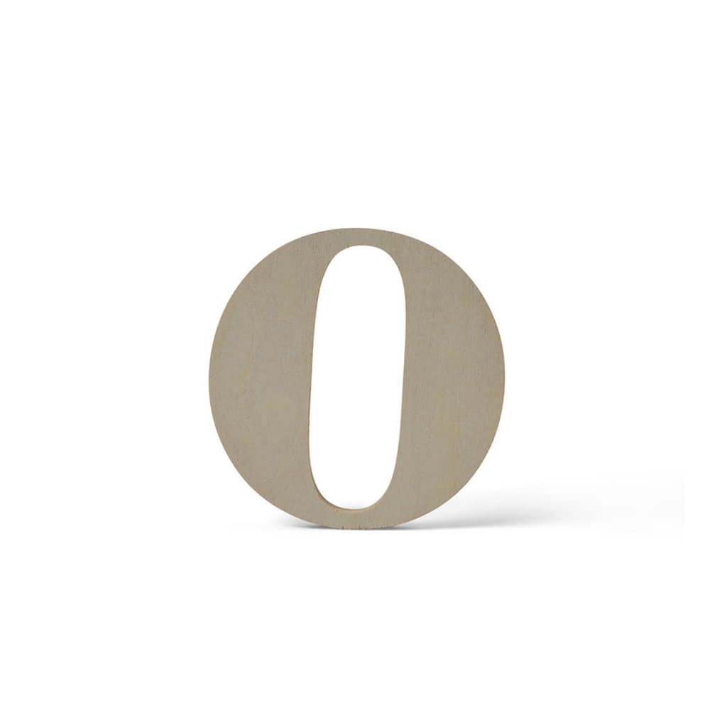 Wooden Lowercase Serif Letter O