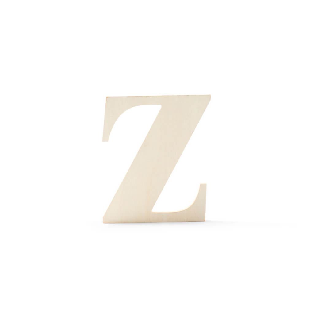 Wooden Lowercase Serif Letter Z