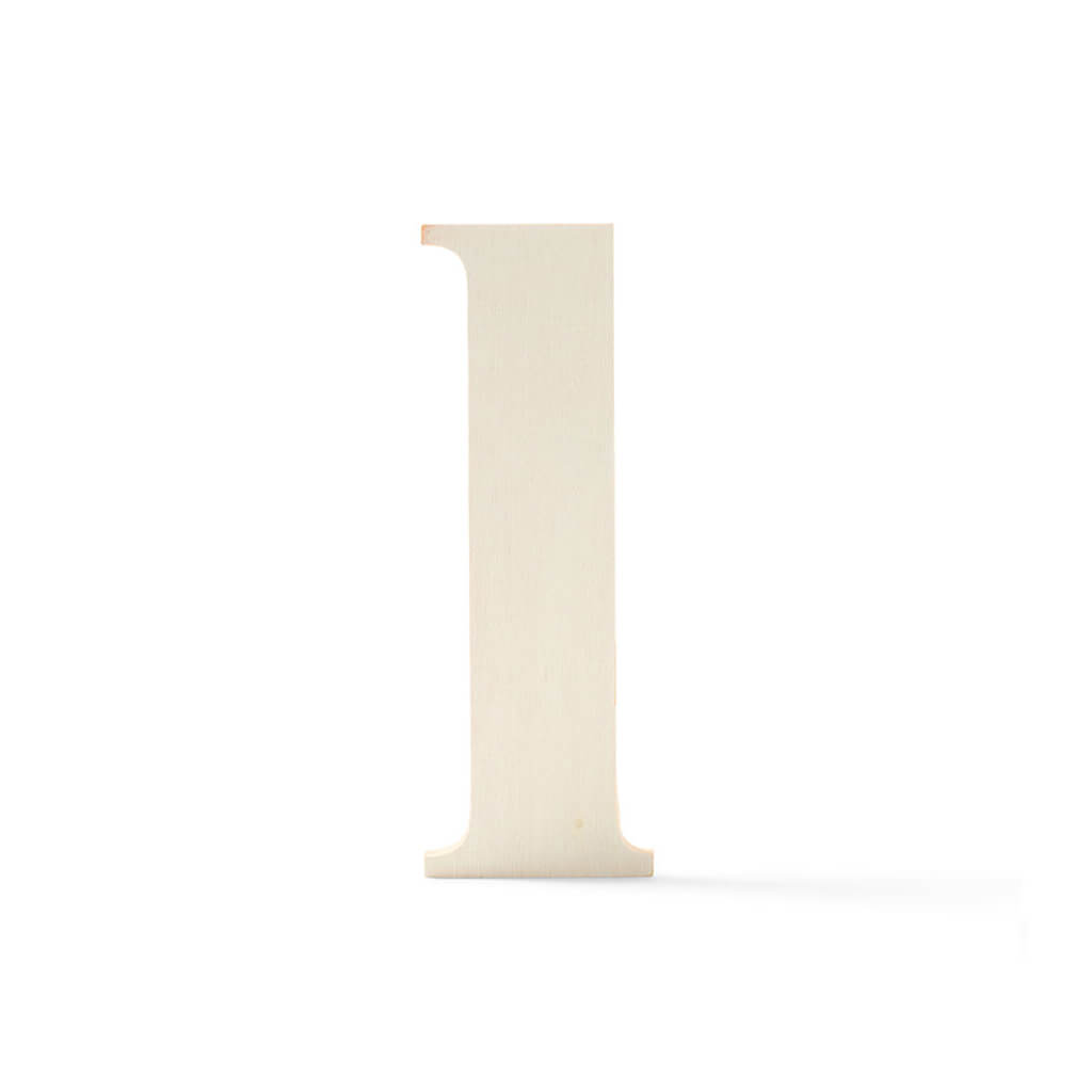 Wooden Lowercase Serif Letter L