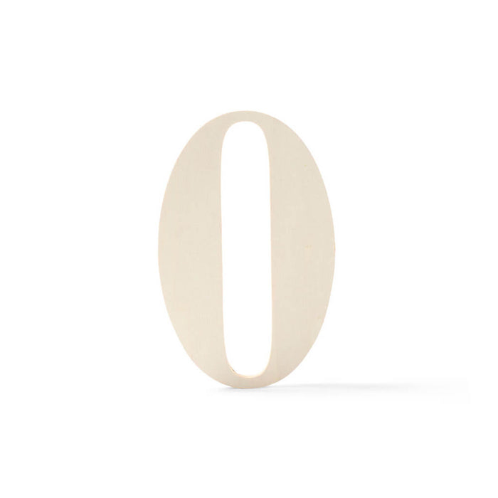 Wooden Number Serif 0