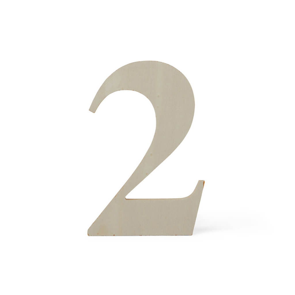 Wooden Number Serif 2