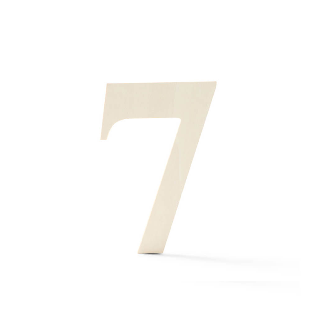 Wooden Number Serif 7