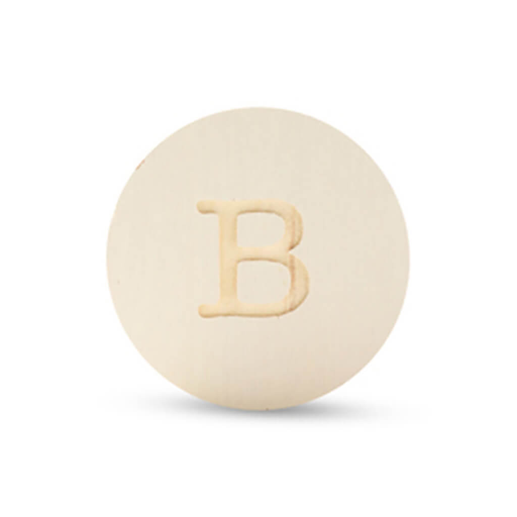 Wood Uppercase Circle Typewriter B