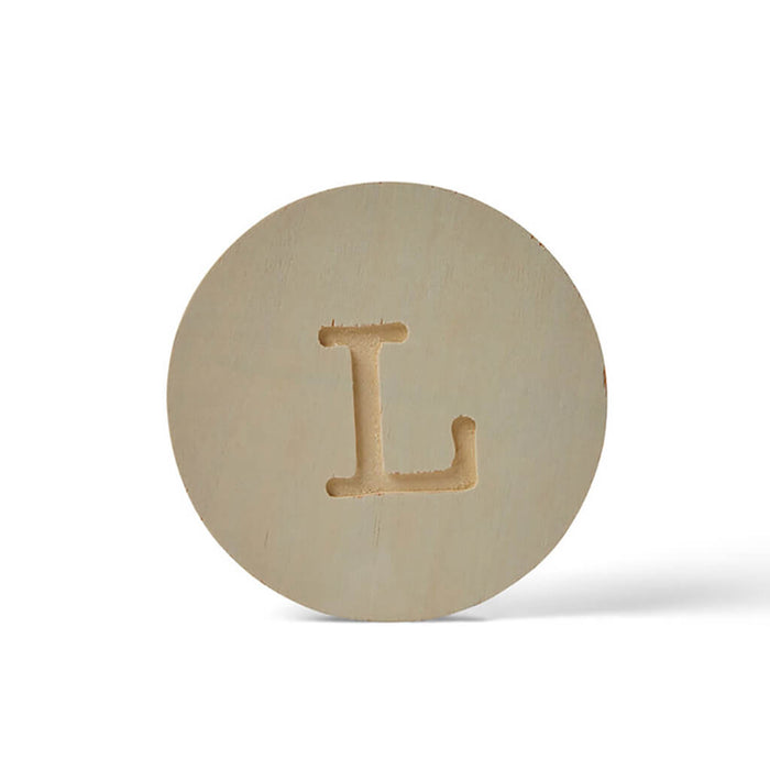 Wood Uppercase Circle Typewriter L