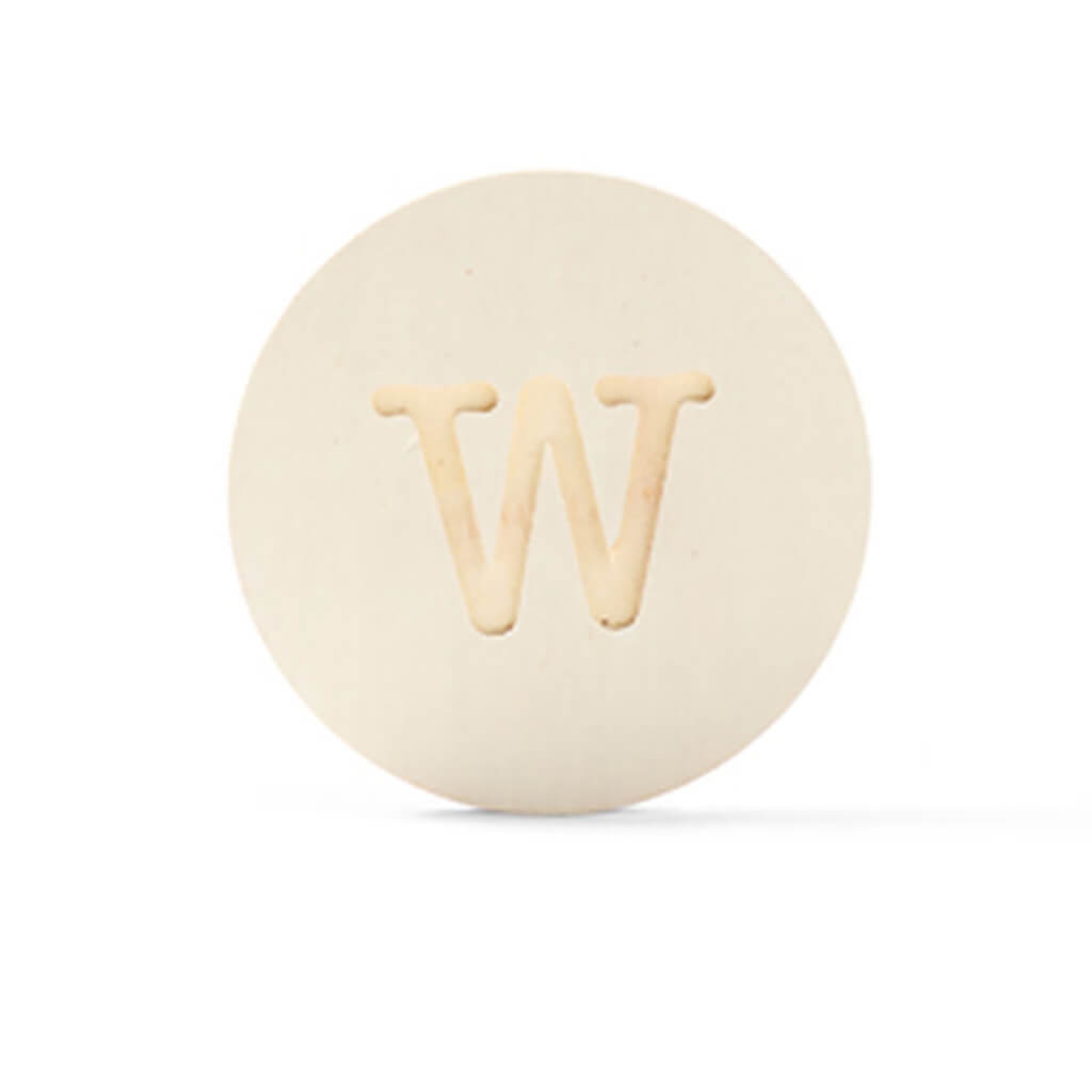 Wood Uppercase Circle Typewriter W