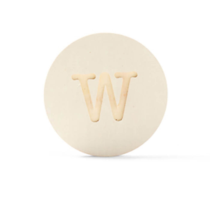 Wood Uppercase Circle Typewriter W