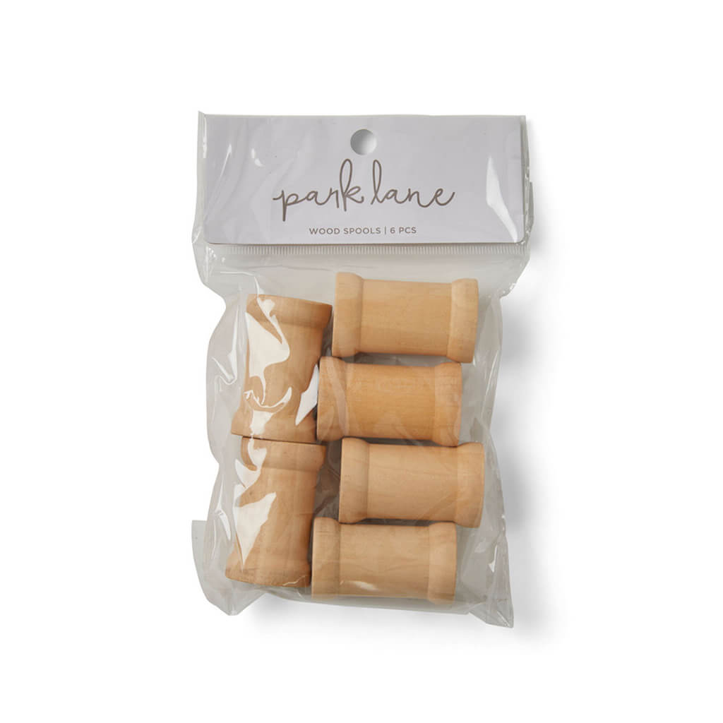 Wooden Spools 6pc