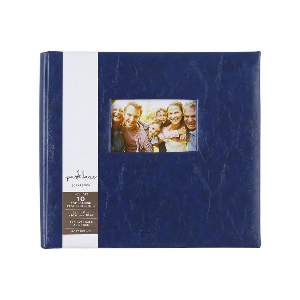 Scrapbook Album Blue Cracked, 12in x 12in