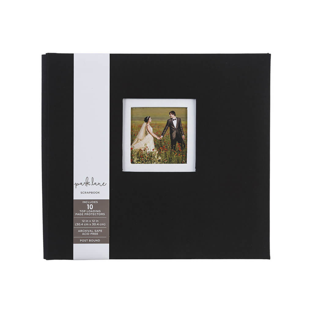 Scrapbook Album with Frame Black, 12in x 12in