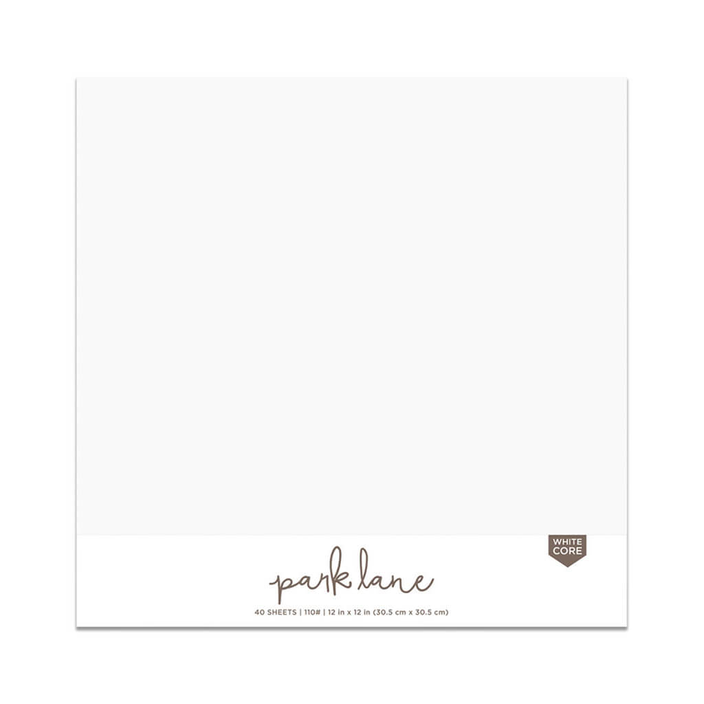 Smooth Cardstock Papers White 40pcs 12in x 12in